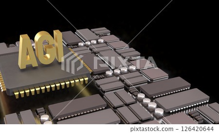 The AGI stands for Artificial General Intelligence technology concept 3d Rendering. The AGI stands for Artificial General Intelligence technology concept 3d Rendering. 126420644