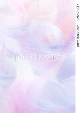 蓬鬆的羽毛柔和色彩背景材料 126420813