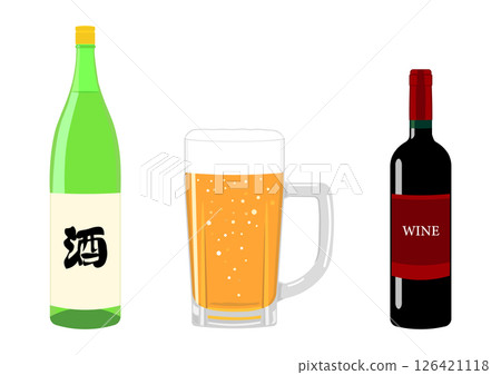 Sake, beer and wine 126421118