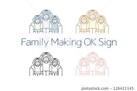Family making OK sign Family making OK sign 126421145