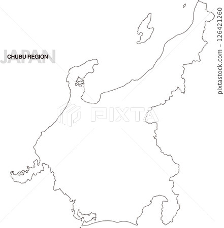 中部地區無縣界空白地圖 126421260
