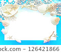 白貝殼蕾絲夏季透明鏡框（藍色） 126421866