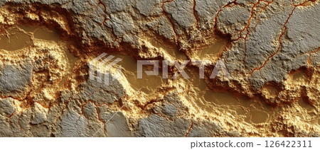 Abstract Gold And Silver Metallic Texture Background 126422311
