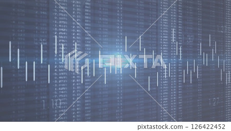 Image of data processing over dark background 126422452