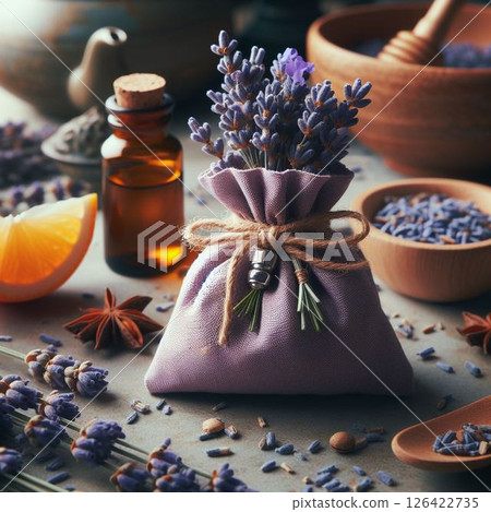 薰衣草香氛香囊包！採用精油手工製作！有機和天然 126422735