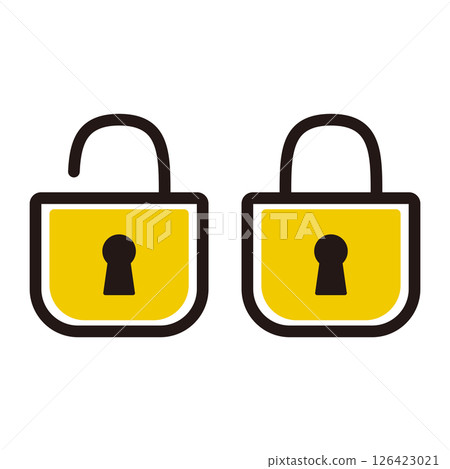 簡單的掛鎖插圖集 簡單的掛鎖插圖集 126423021