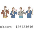 A set of people holding anime-style smartphones and making good signs 126423646