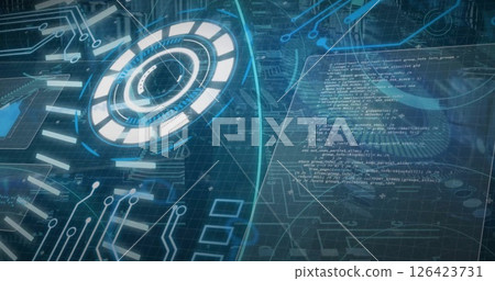 Image of digital data processing over computer servers Image of digital data processing over computer servers 126423731