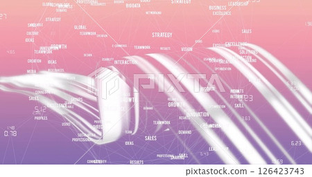 Image of network of connections with data processing Image of network of connections with data processing 126423743
