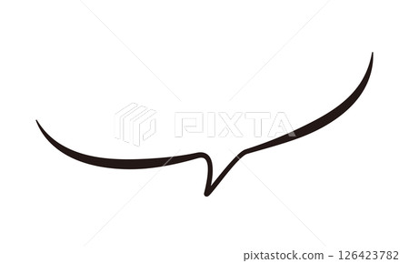 Handwritten style thickness variation vector single speech bubble 17 Handwritten style thickness variation vector single speech bubble 17 126423782