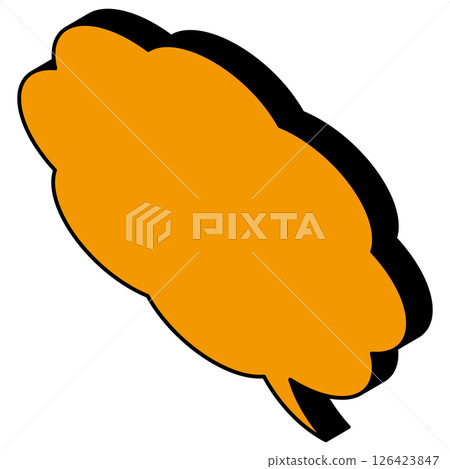 橙色等距雲語音泡沫 126423847