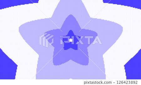 8-bit retro game style, cute star-shaped wallpaper illustration (blue) 126423892