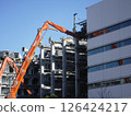 Dismantling construction site of the building 126424217