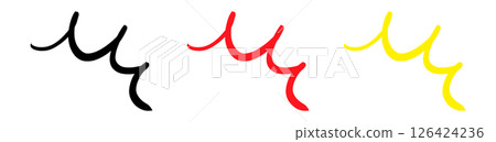 Surprise and discovery cartoon icon Black Red Yellow 126424236