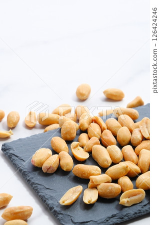 Salty butter peanuts are the perfect snack to go with your drinks. Salty butter peanuts are the perfect snack to go with your drinks. 126424246