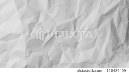 Image of crumpled white paper moving on seamless loop Image of crumpled white paper moving on seamless loop 126424409