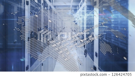 Image of digital data processing over computer servers 126424705
