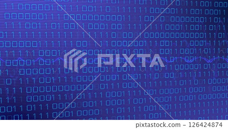 Image of binary coding over dna strand Image of binary coding over dna strand 126424874