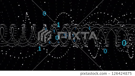 Image of binary coding over dna strand Image of binary coding over dna strand 126424875