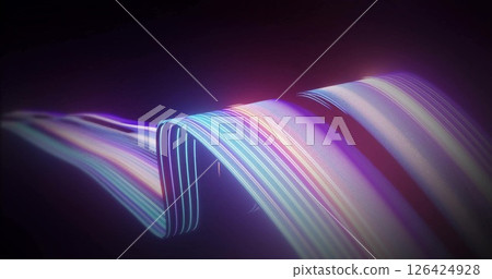 Colorful light trails image over black background 126424928