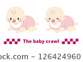Crawling baby, pink version 126424960