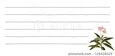 夾竹桃筆記材料 126426029