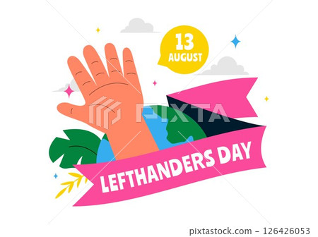 Happy Left Handers Day Celebration Vector Illustration Featuring the Awareness and Pride of Being Left Handed in a Flat Style Cartoon Background Happy Left Handers Day Celebration Vector Illustration Featuring the Awareness and Pride of Being Left Handed in a Flat Style Cartoon Background 126426053