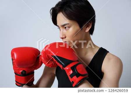 一名男拳擊手的形象 126426059