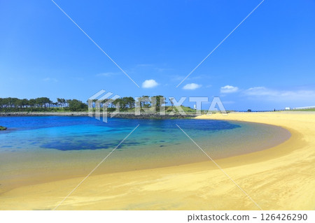 [Saga Prefecture] Hatomasaki Beach on a clear day 126426290