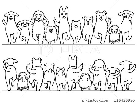 Various dog border set 126426950