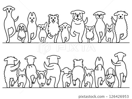 Various dog border set 126426953