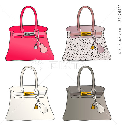Luxury brand bag, bag illustration material set 126426965