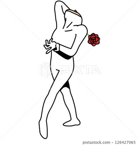 A person in white tights posing 126427065