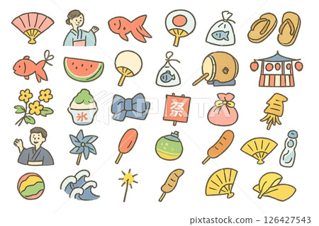 穿著浴衣享受夏日祭典的回憶 126427543