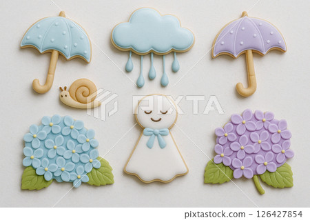 Icing cookies x rainy season 126427854