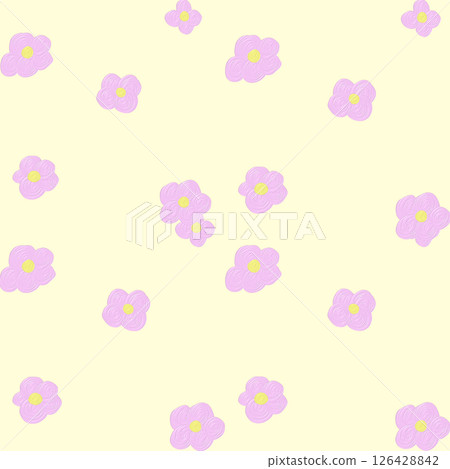 紋理可愛的花卉背景 126428842