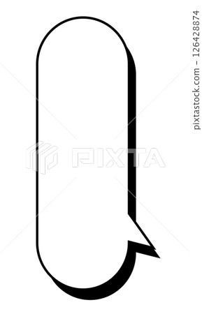 Simple speech bubble, vertically long and rounded 126428874