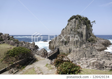 Columnar joints on Hokoshima Island in the Echizen Kaga Coast National Park 126429134