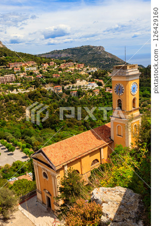 Church of Our Lady Assumption (Notre Dame de l'Assomption) in the medieval village of Eze, French Riviera, France 126429160
