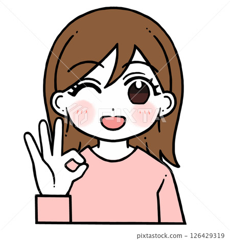 Illustration of a woman posing OK 126429319