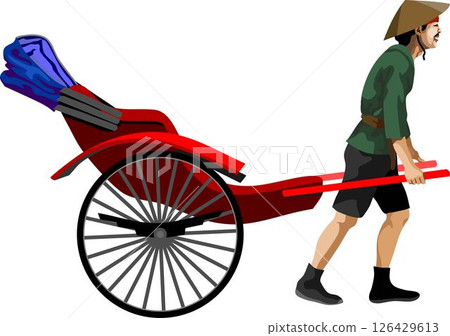 Rickshaw Driver Transport Job People Action 126429613