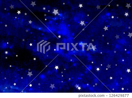 Star pattern on navy blue washi paper background 126429877