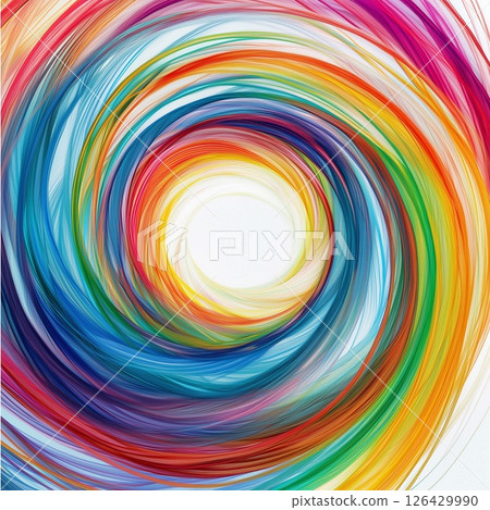 Fantastic abstract art with delicate colorful lines swirling 126429990