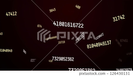 Image of data processing on black background 126430131