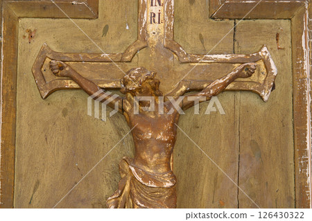 Crucifixion in the Parish Church of Saint Peter in Velesevec, Croatia 126430322