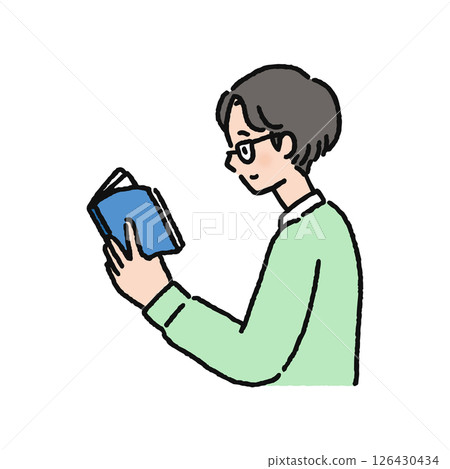A man reading a book 126430434