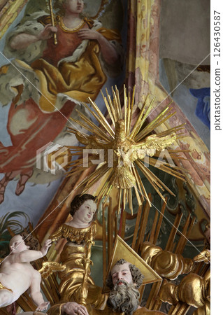 Holy Spirit Bird, altar in parish Church of the Immaculate Conception of the Virgin Mary in Lepoglava, Croatia Holy Spirit Bird, altar in parish Church of the Immaculate Conception of the Virgin Mary in Lepoglava, Croatia 126430587