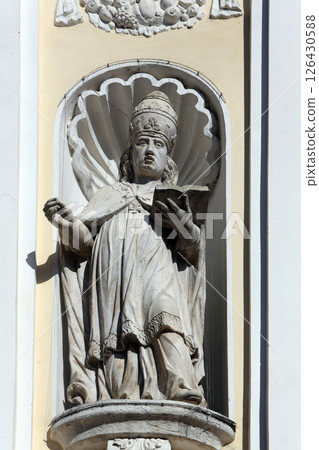Saint Gregory the Great on the portal of the parish Church of the Immaculate Conception of the Virgin Mary in Lepoglava, Croatia 126430588