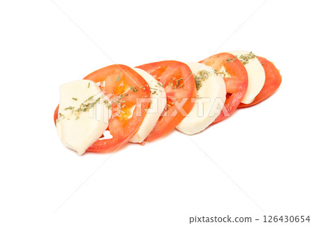 PNG, Salad Caprese, isolated on white background 126430654