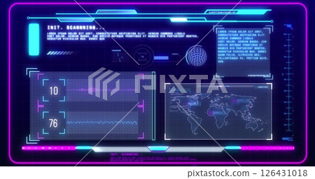 Image of digital data processing over computer screen Image of digital data processing over computer screen 126431018